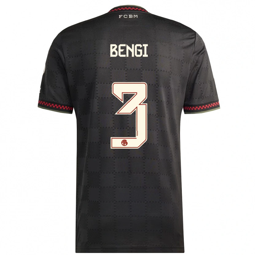 Danxen Criança Camisola Kaan Bengi #3 Preto Branco Terceiro 2025/26 Camisa Brasil