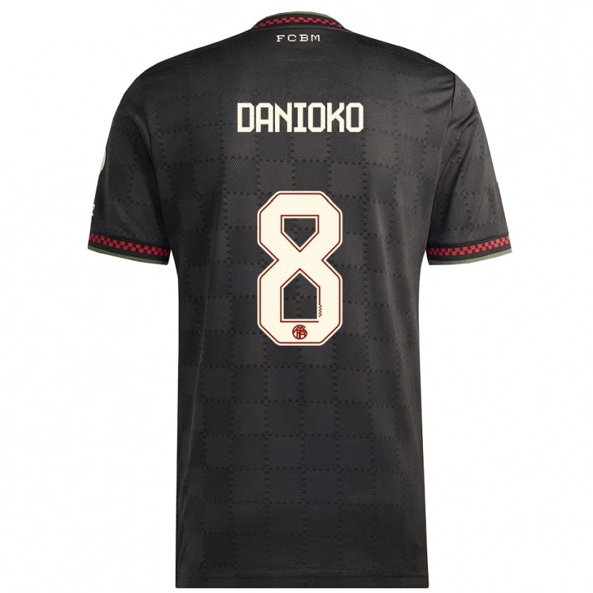 Danxen Criança Camisola Leeron Danioko #8 Preto Branco Terceiro 2025/26 Camisa Brasil