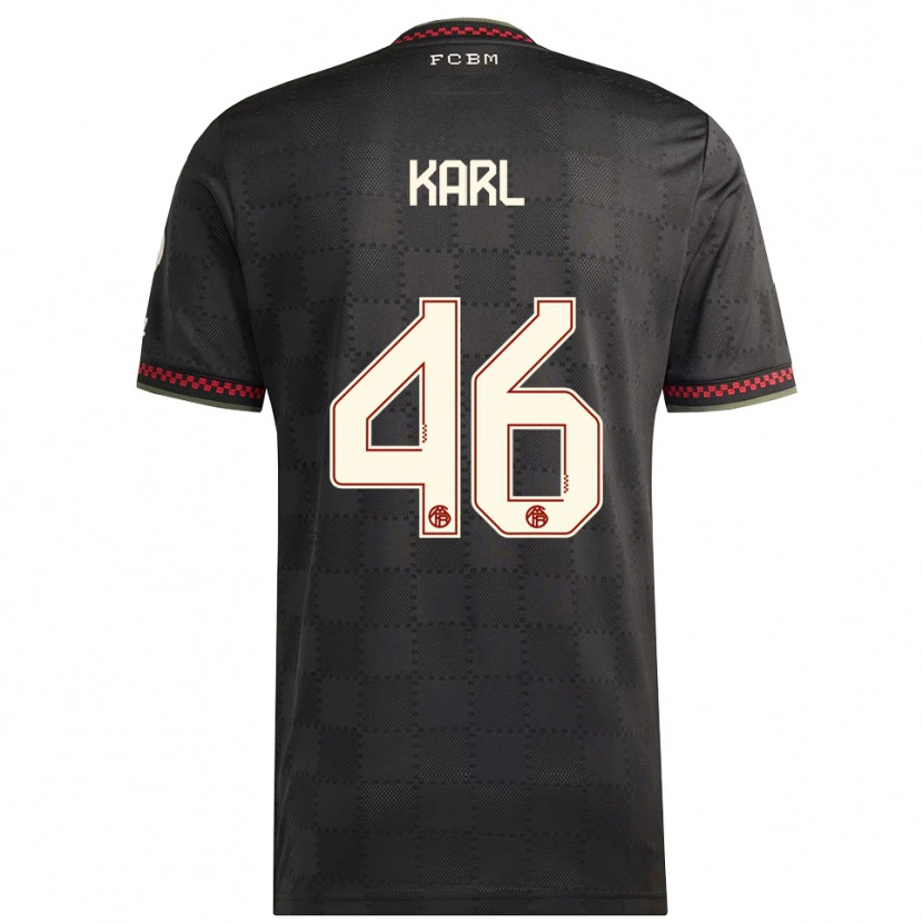 Danxen Criança Camisola Lennart Karl #46 Preto Branco Terceiro 2025/26 Camisa Brasil