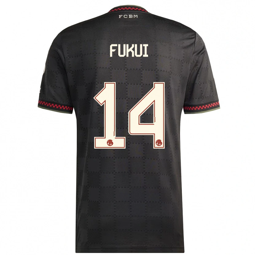 Danxen Criança Camisola Taichi Fukui #14 Preto Branco Terceiro 2025/26 Camisa Brasil