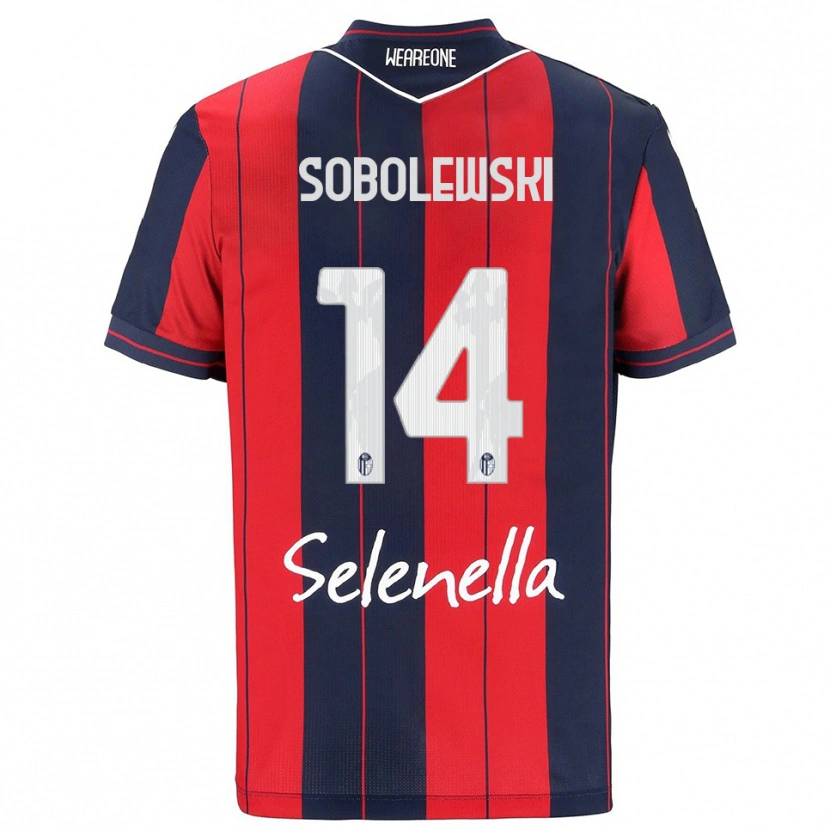 Danxen Homem Camisola Konrad Sobolewski #14 Vermelho Marinho Principal 2025/26 Camisa Brasil