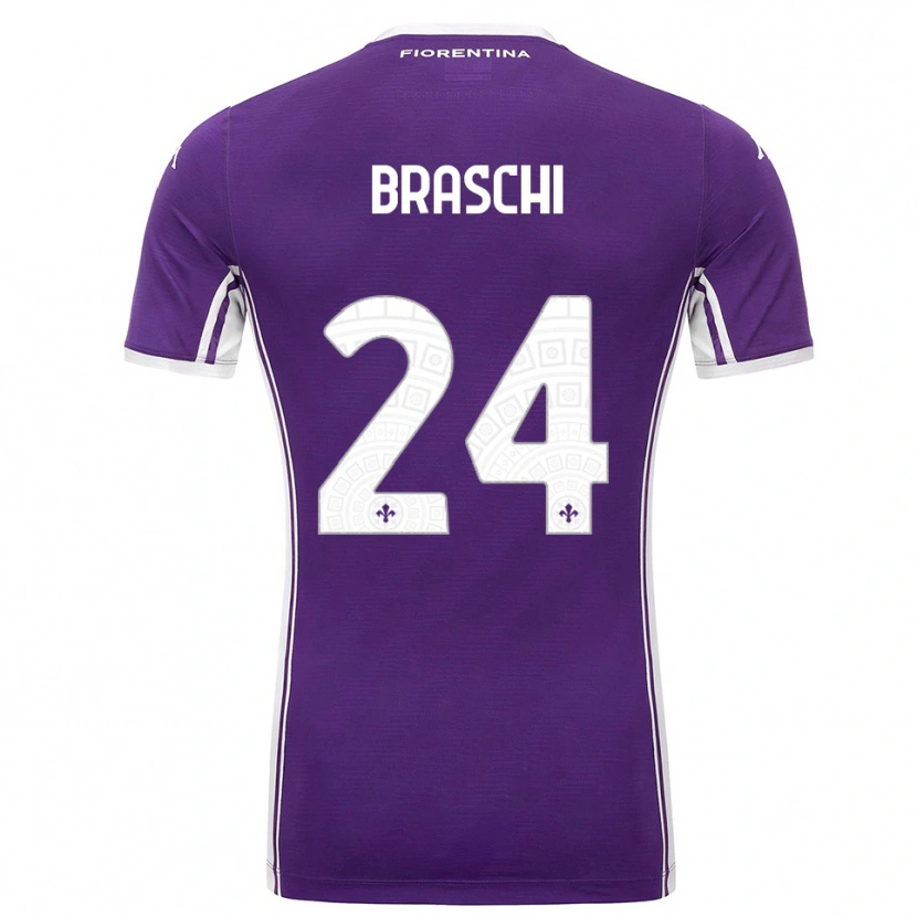 Danxen Homem Camisola Riccardo Braschi #24 Roxo Branco Principal 2025/26 Camisa Brasil