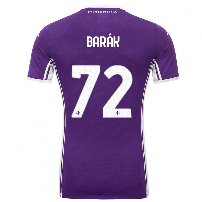 Danxen Homem Camisola Antonín Barák #72 Roxo Branco Principal 2025/26 Camisa Brasil