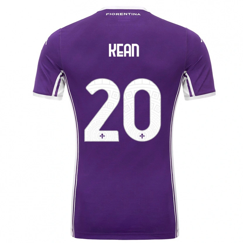 Danxen Homem Camisola Moise Kean #20 Roxo Branco Principal 2025/26 Camisa Brasil