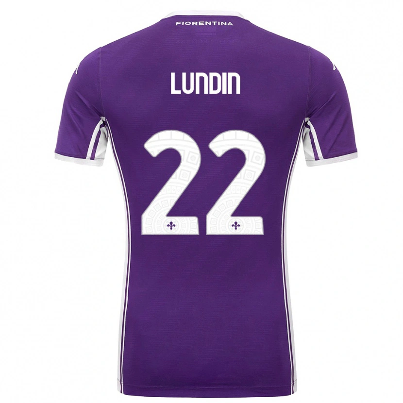 Danxen Homem Camisola Karin Lundin #22 Roxo Branco Principal 2025/26 Camisa Brasil