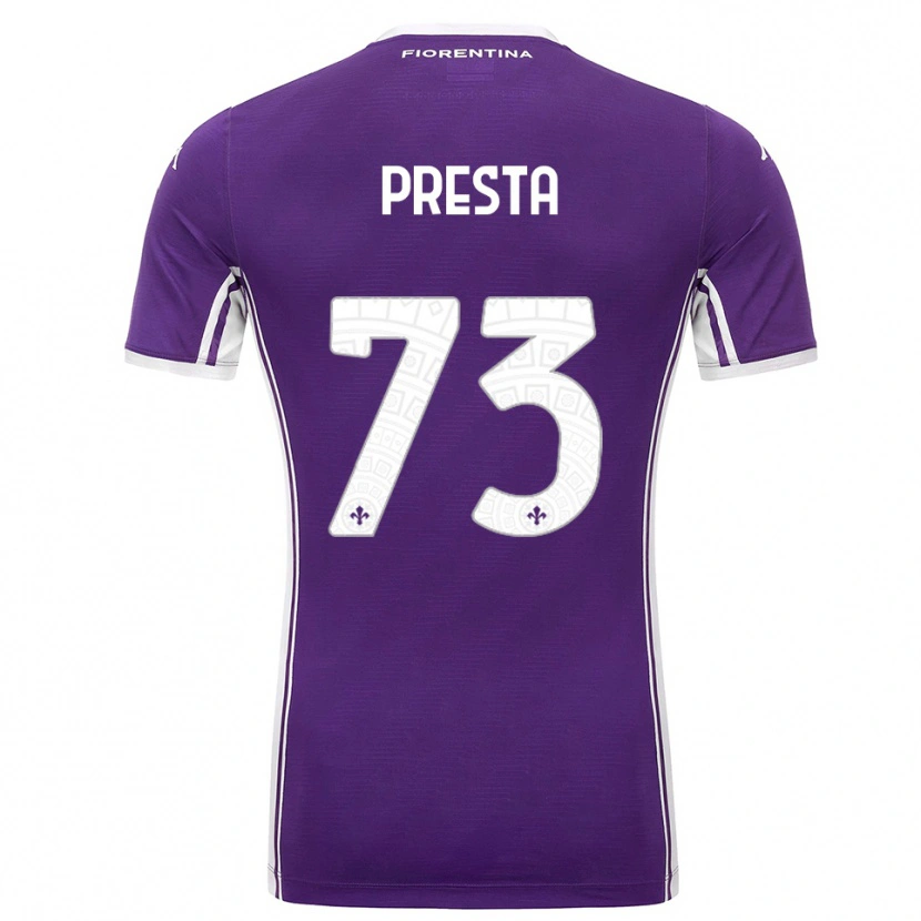 Danxen Homem Camisola Francesco Presta #73 Roxo Branco Principal 2025/26 Camisa Brasil