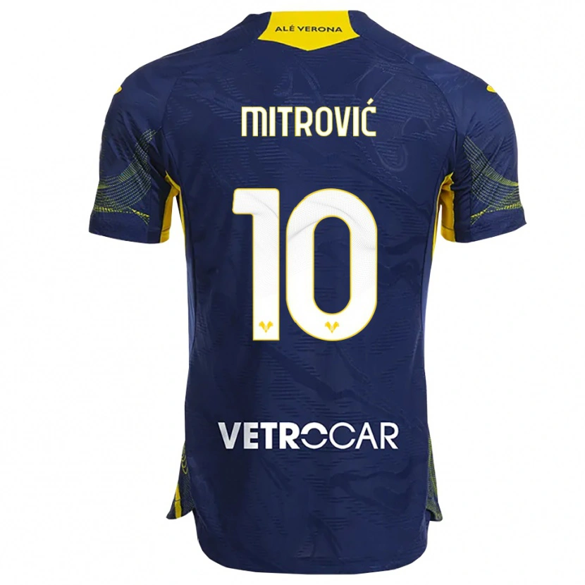 Danxen Homem Camisola Stefan Mitrović #10 Marinho Amarelo Principal 2025/26 Camisa Brasil