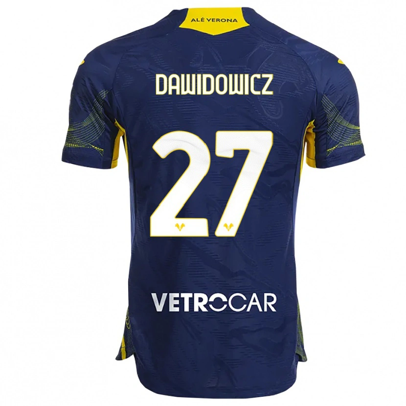 Danxen Homem Camisola Pawel Dawidowicz #27 Marinho Amarelo Principal 2025/26 Camisa Brasil
