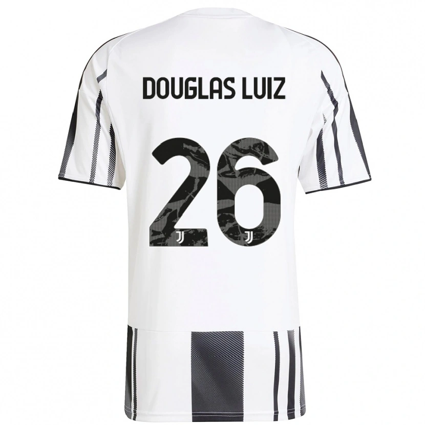 Danxen Homem Camisola Douglas Luiz #26 Branco Preto Principal 2025/26 Camisa Brasil
