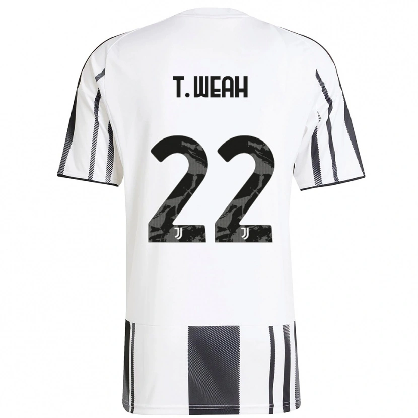 Danxen Homem Camisola Timothy Weah #22 Branco Preto Principal 2025/26 Camisa Brasil