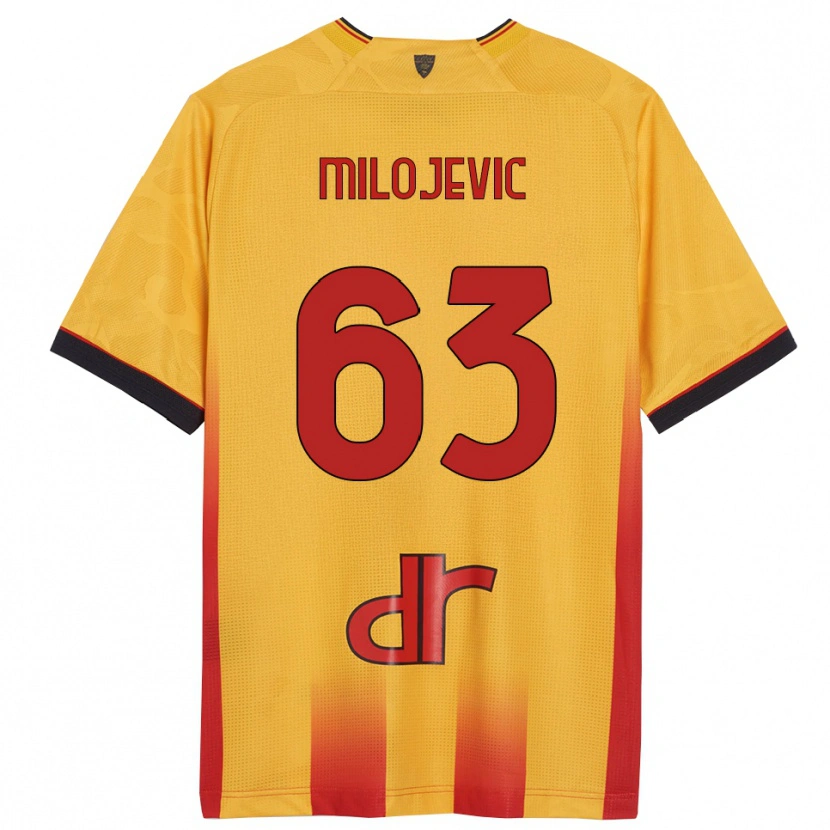 Danxen Homem Camisola Nemanja Milojevic #63 Amarelo Laranja Principal 2025/26 Camisa Brasil