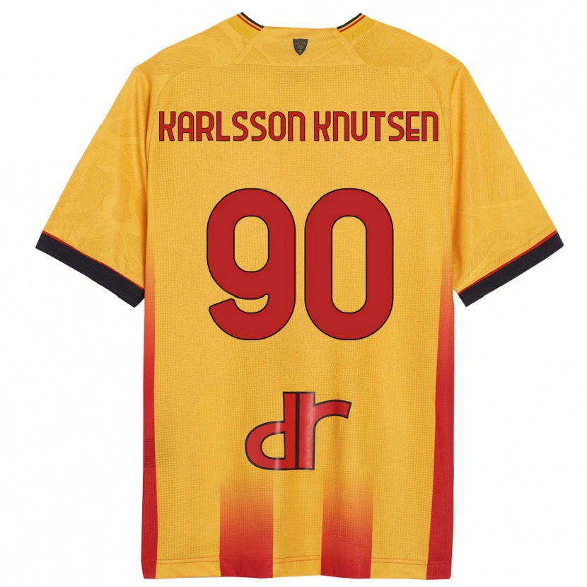 Danxen Homem Camisola Storm Karlsson Knutsen #90 Amarelo Laranja Principal 2025/26 Camisa Brasil