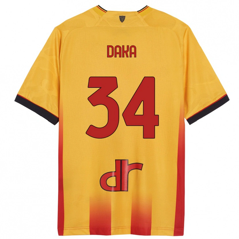 Danxen Homem Camisola Dario Daka #34 Amarelo Laranja Principal 2025/26 Camisa Brasil