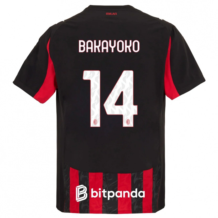 Danxen Homem Camisola Tiemoue Bakayoko #14 Vermelho Preto Principal 2025/26 Camisa Brasil