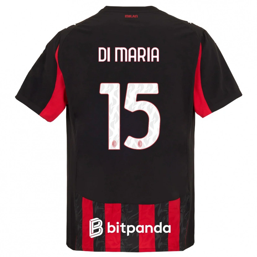 Danxen Homem Camisola Alessandro Di Maria #15 Vermelho Preto Principal 2025/26 Camisa Brasil