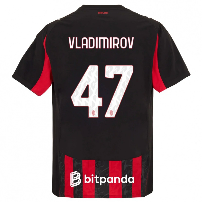 Danxen Homem Camisola Valeri Vladimirov #47 Vermelho Preto Principal 2025/26 Camisa Brasil