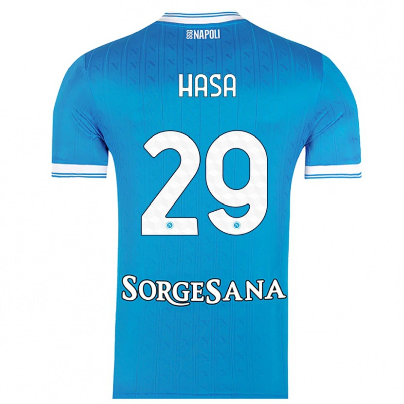 Danxen Homem Camisola Luis Hasa #29 Azul Celeste Branco Principal 2025/26 Camisa Brasil