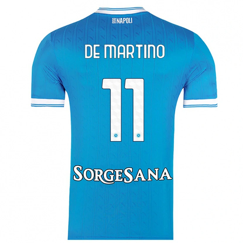 Danxen Homem Camisola Giuseppe De Martino #11 Azul Celeste Branco Principal 2025/26 Camisa Brasil