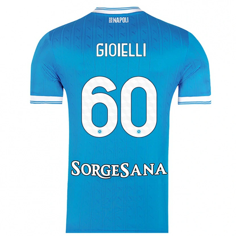 Danxen Homem Camisola Francesco Gioielli #60 Azul Celeste Branco Principal 2025/26 Camisa Brasil
