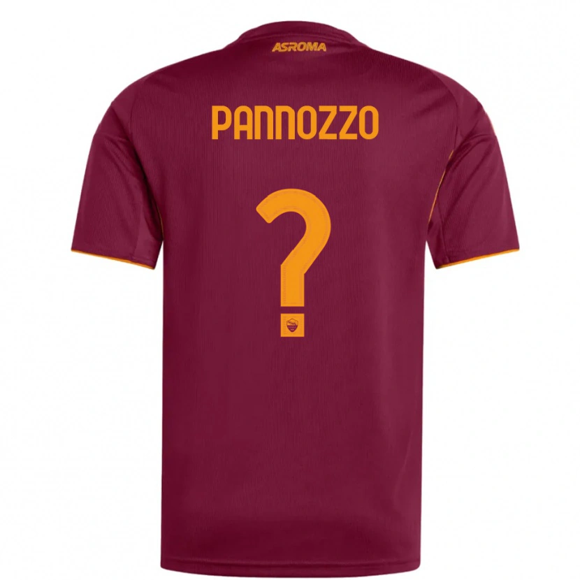 Danxen Homem Camisola Nicolò Pannozzo #0 Borgonha Laranja Principal 2025/26 Camisa Brasil