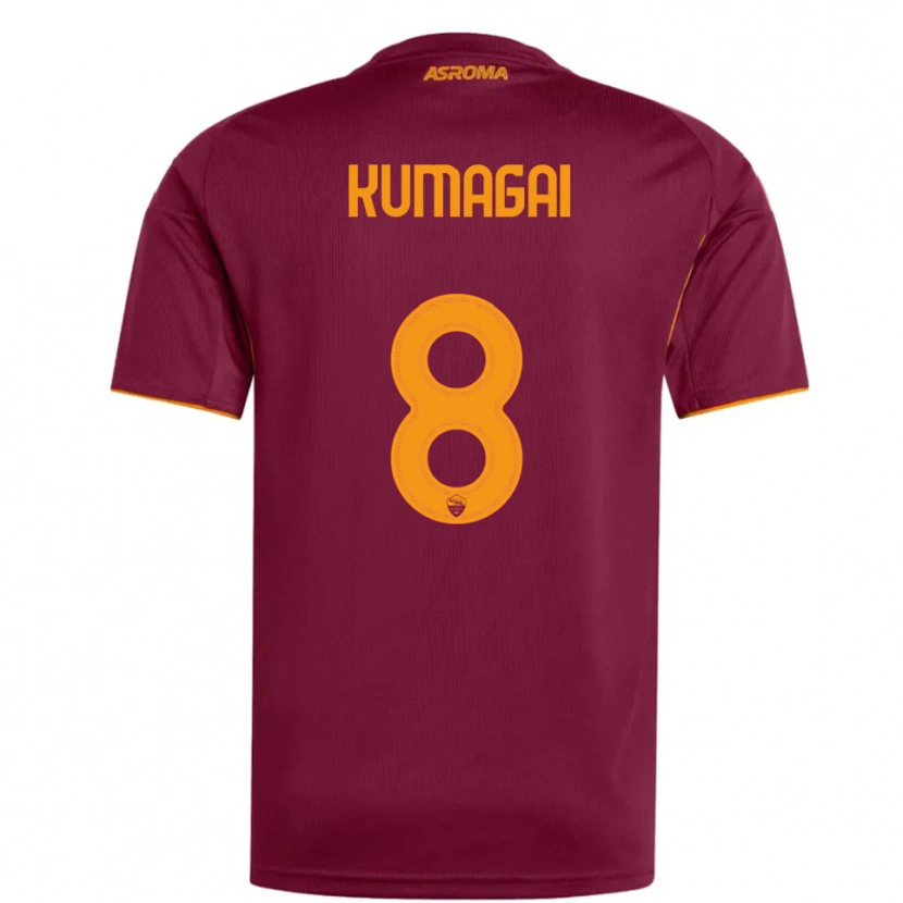 Danxen Homem Camisola Saki Kumagai #8 Borgonha Laranja Principal 2025/26 Camisa Brasil