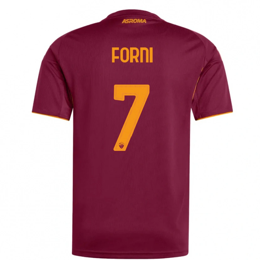 Danxen Homem Camisola Matteo Forni #7 Borgonha Laranja Principal 2025/26 Camisa Brasil