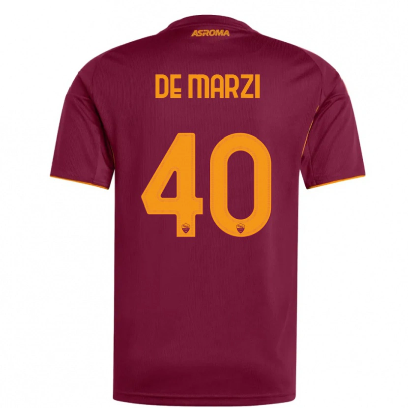 Danxen Homem Camisola Giorgio De Marzi #40 Borgonha Laranja Principal 2025/26 Camisa Brasil