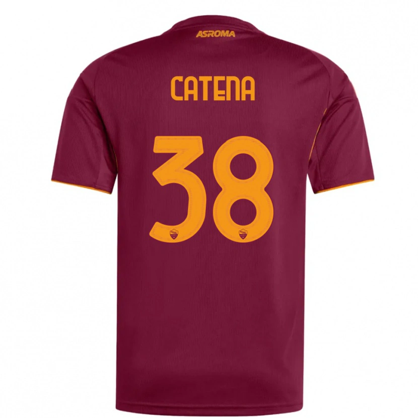 Danxen Homem Camisola Giada Catena #38 Borgonha Laranja Principal 2025/26 Camisa Brasil