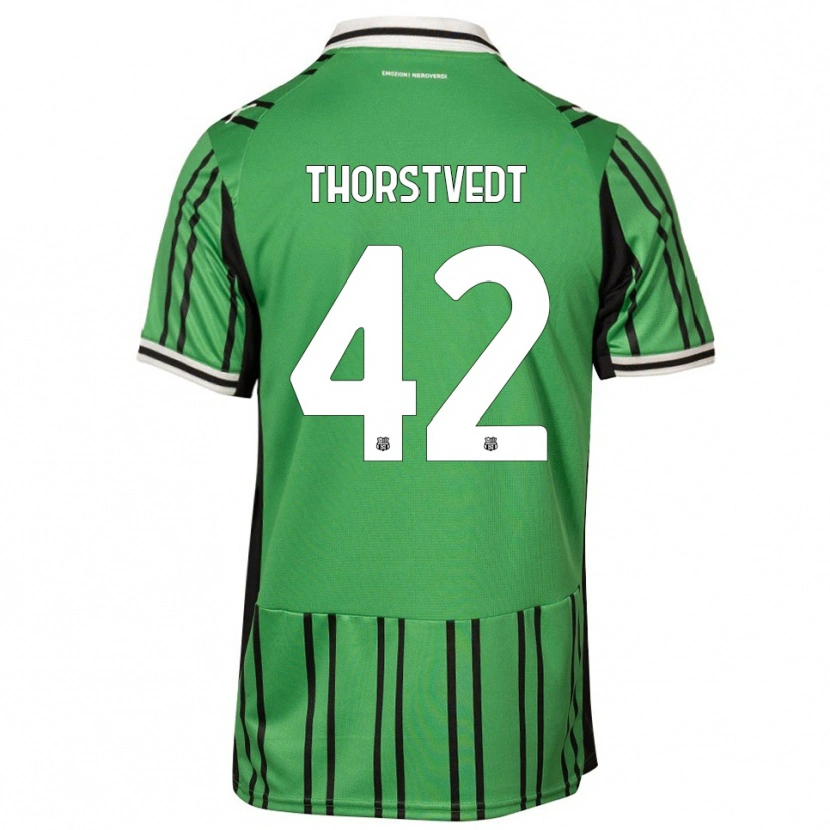 Danxen Homem Camisola Kristian Thorstvedt #42 Verde Preto Principal 2025/26 Camisa Brasil