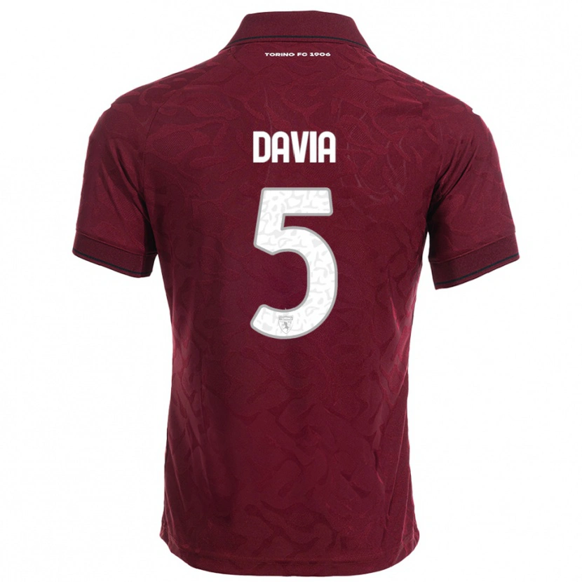 Danxen Homem Camisola Emiliano Davia #5 Borgonha Branco Principal 2025/26 Camisa Brasil