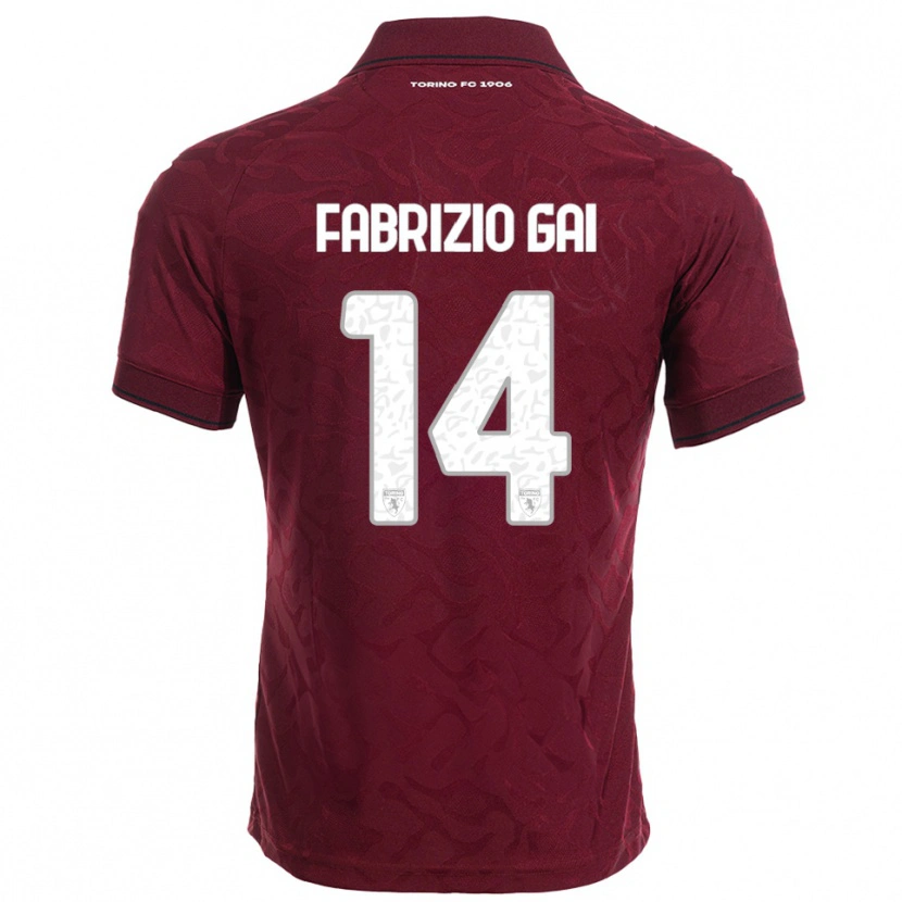 Danxen Homem Camisola Fabrizio Gai #14 Borgonha Branco Principal 2025/26 Camisa Brasil