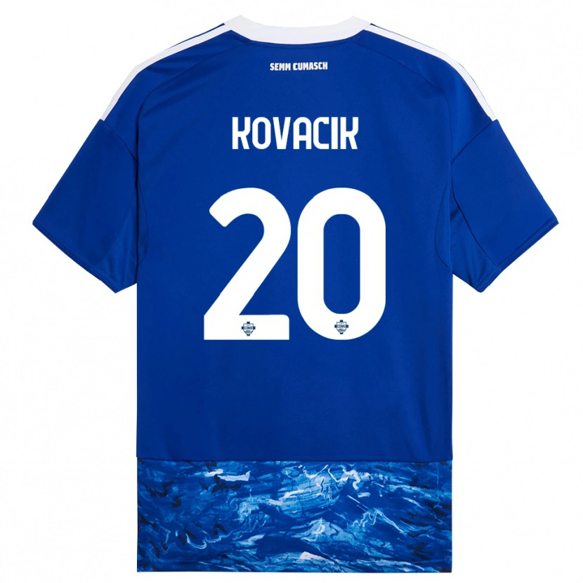 Danxen Homem Camisola Peter Kovacik #20 Azul Branco Principal 2025/26 Camisa Brasil