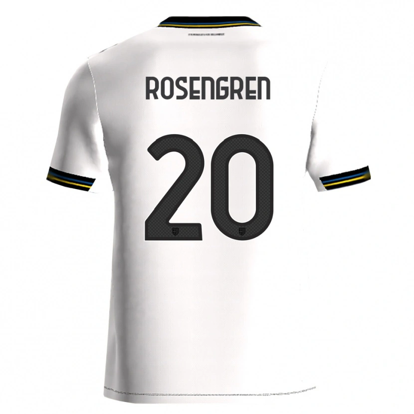 Danxen Homem Camisola Lukas Rosengren #20 Branco Preto Principal 2025/26 Camisa Brasil