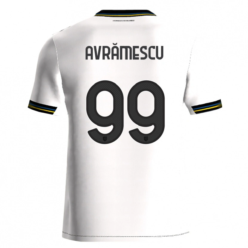 Danxen Homem Camisola Ianis Avrămescu #99 Branco Preto Principal 2025/26 Camisa Brasil