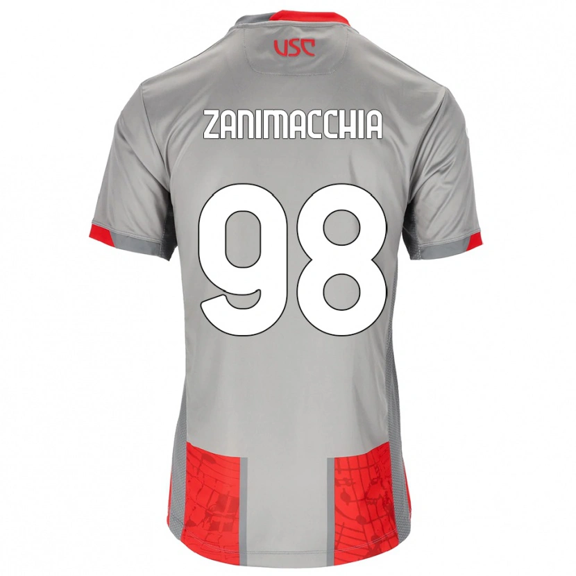 Danxen Homem Camisola Luca Zanimacchia #98 Vermelho Cinza Principal 2025/26 Camisa Brasil