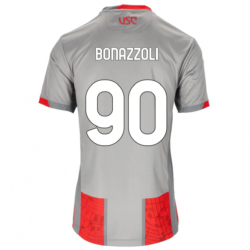 Danxen Homem Camisola Federico Bonazzoli #90 Vermelho Cinza Principal 2025/26 Camisa Brasil