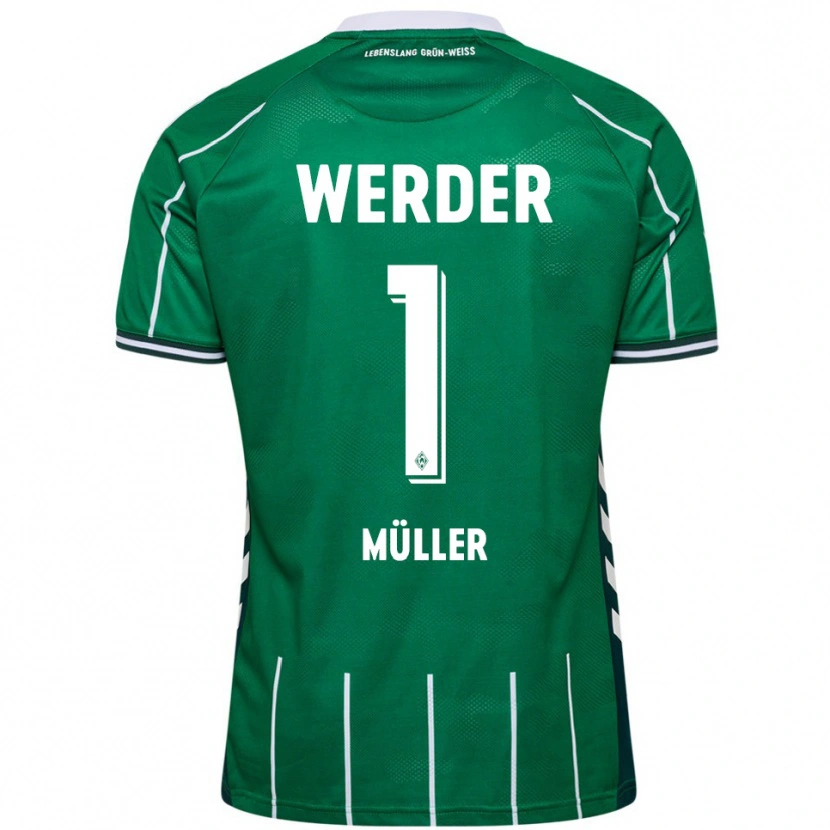 Danxen Homem Camisola Vincent Müller #1 Verde Branco Principal 2025/26 Camisa Brasil