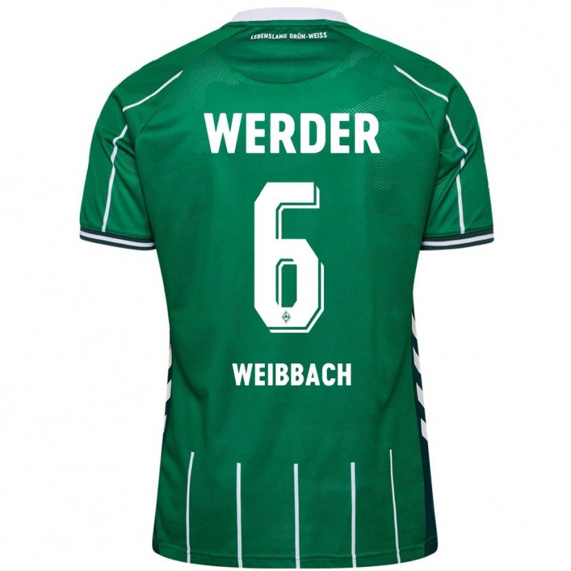 Danxen Homem Camisola Noah Weißbach #6 Verde Branco Principal 2025/26 Camisa Brasil