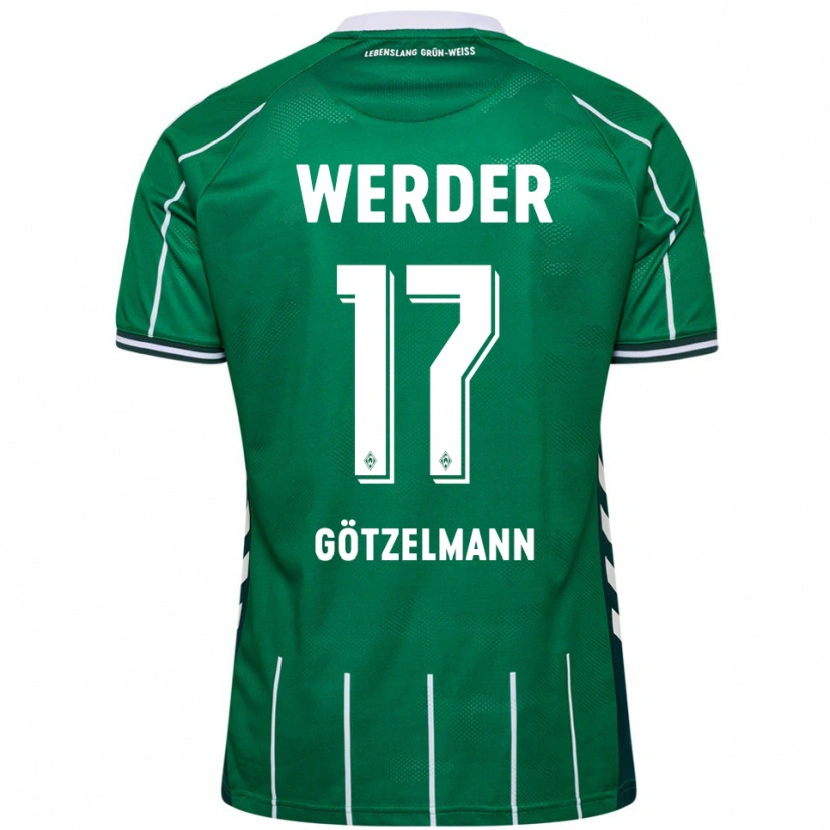 Danxen Homem Camisola Patrick Götzelmann #17 Verde Branco Principal 2025/26 Camisa Brasil