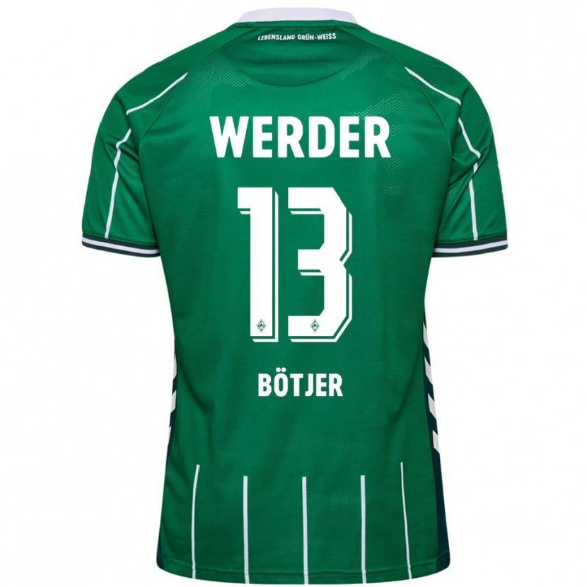 Danxen Homem Camisola Linus Bötjer #13 Verde Branco Principal 2025/26 Camisa Brasil