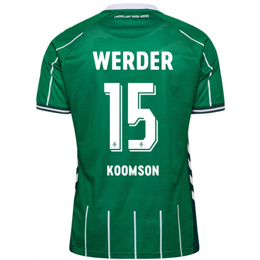Danxen Homem Camisola Gabriel Koomson #15 Verde Branco Principal 2025/26 Camisa Brasil