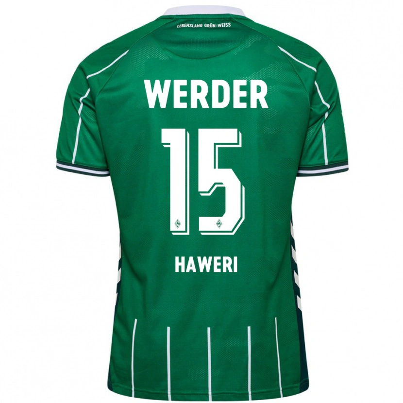 Danxen Homem Camisola Adrian Haweri #15 Verde Branco Principal 2025/26 Camisa Brasil