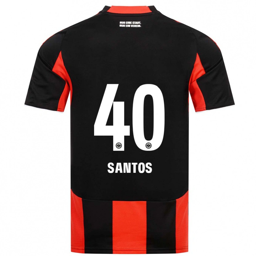 Danxen Homem Camisola Kauã Santos #40 Preto Vermelho Principal 2025/26 Camisa Brasil