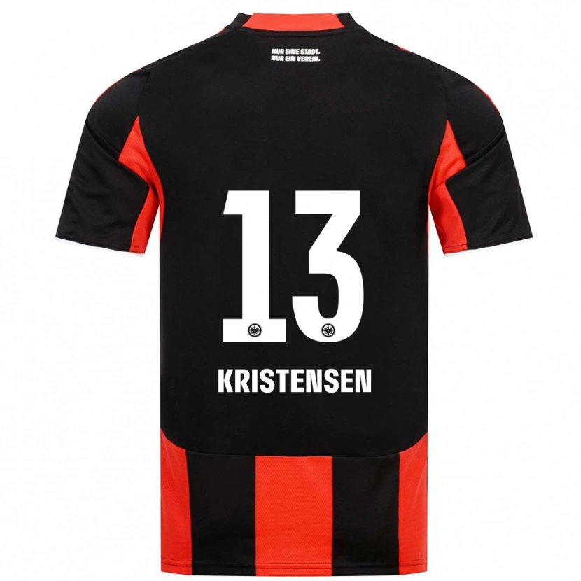 Danxen Homem Camisola Rasmus Kristensen #13 Preto Vermelho Principal 2025/26 Camisa Brasil