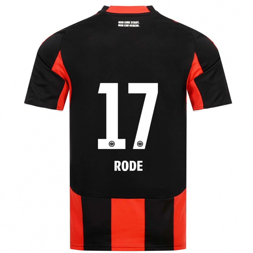 Danxen Homem Camisola Sebastian Rode #17 Preto Vermelho Principal 2025/26 Camisa Brasil