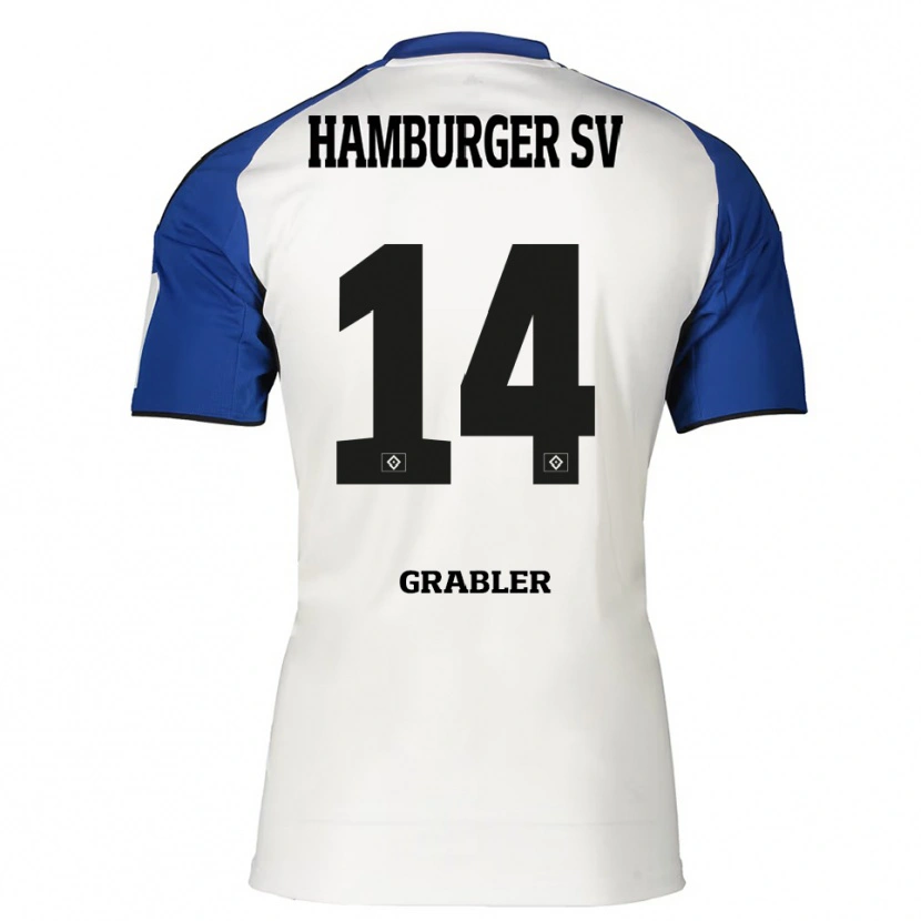 Danxen Homem Camisola Lukne Gräßler #14 Branco Azul Principal 2025/26 Camisa Brasil