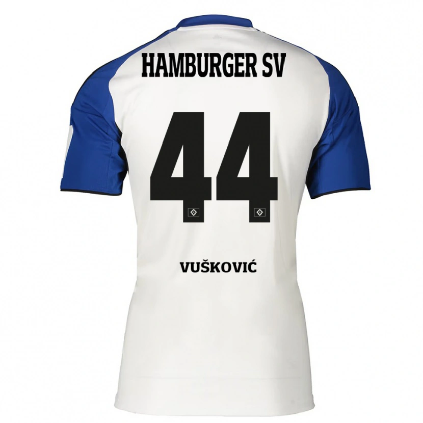 Danxen Homem Camisola Mario Vuskovic #44 Branco Azul Principal 2025/26 Camisa Brasil