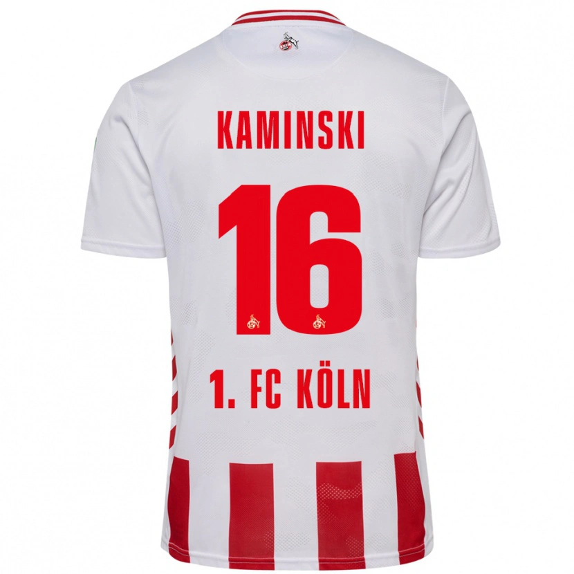 Danxen Homem Camisola Jakub Kaminski #16 Branco Vermelho Principal 2025/26 Camisa Brasil