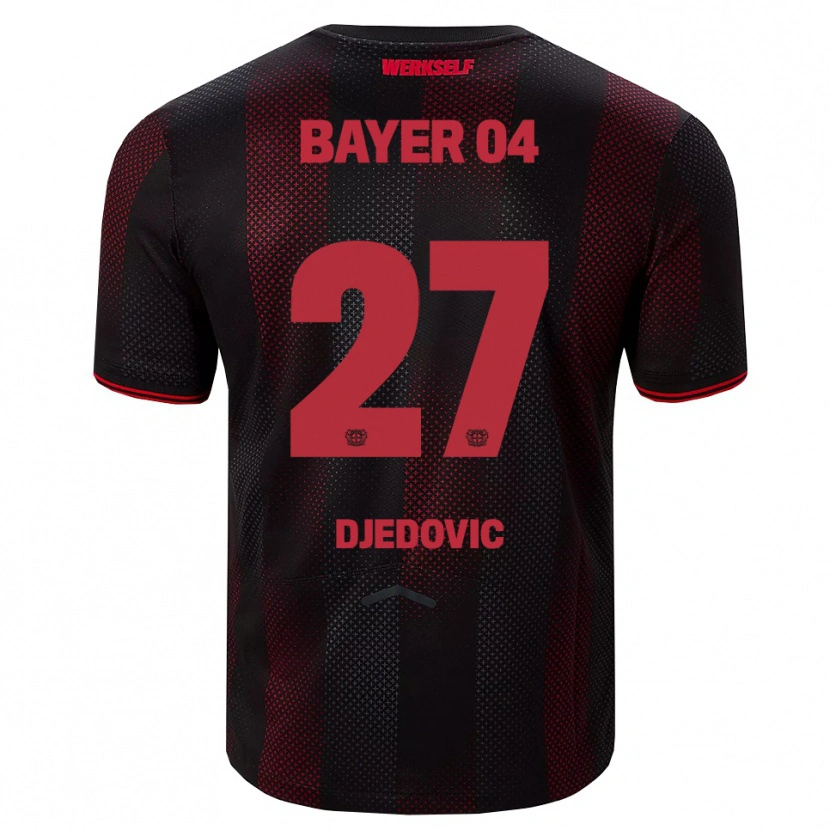 Danxen Homem Camisola Seldin Djedovic #27 Preto Vermelho Principal 2025/26 Camisa Brasil