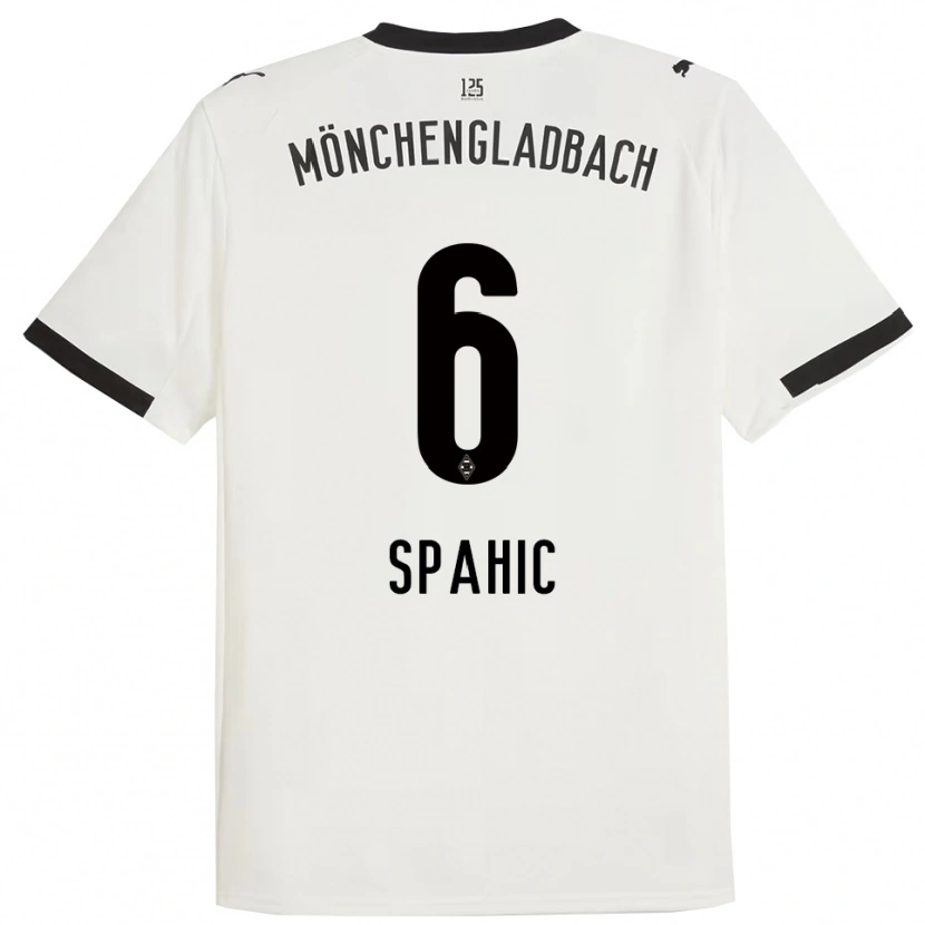 Danxen Homem Camisola Armin Spahic #6 Branco Preto Principal 2025/26 Camisa Brasil